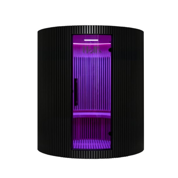 Sauna Moon Infrar&oslash;d Rund 4 pladser Sort Holls